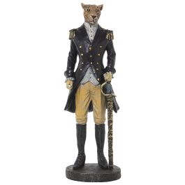 Figura Decorativa Alexandra House Living Negro Plástico Leopardo Traje 15 x 17 x 42 cm