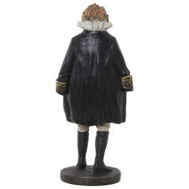 Figura Decorativa Alexandra House Living Negro Plástico León Traje 16 x 19 x 40 cm