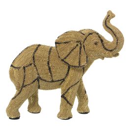 Figura Decorativa Alexandra House Living Dorado Plástico Elefante 14 x 23 x 22 cm