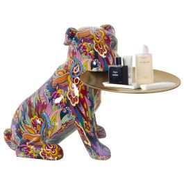 Figura Decorativa Alexandra House Living Multicolor Plástico Perro 21 x 27 x 29 cm Bandeja