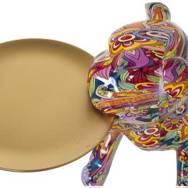 Figura Decorativa Alexandra House Living Multicolor Plástico Perro 21 x 27 x 29 cm Bandeja