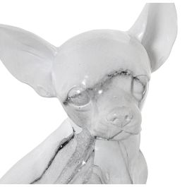 Figura Decorativa Alexandra House Living Plástico Perro 15 x 18 x 27 cm Mármol