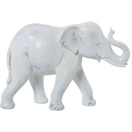 Figura Decorativa Alexandra House Living Blanco Plástico Elefante 14 x 21 x 29 cm