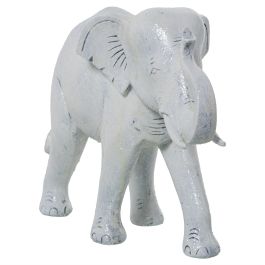 Figura Decorativa Alexandra House Living Blanco Plástico Elefante 14 x 21 x 29 cm