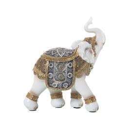 Figura Decorativa Alexandra House Living Blanco Dorado Plástico Elefante 10 x 18 x 21 cm Precio: 32.99000023. SKU: B1GJZAE65K