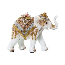 Figura Decorativa Alexandra House Living Blanco Dorado Acrílico Plástico Melamina Elefante Precio: 30.1895004235. SKU: B16RWLRGTW