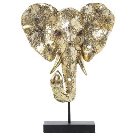 Busto Alexandra House Living Dorado Plástico Elefante 16 x 31 x 39 cm