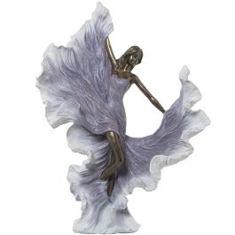 Figura Decorativa Alexandra House Living Blanco Dorado Plástico Mujer 13 x 23 x 30 cm