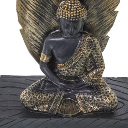 Figura Decorativa Alexandra House Living Marrón Dorado Acrílico Plástico Melamina Buda 15 x 7 x 27 cm