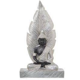 Figura Decorativa Alexandra House Living Marrón Plateado Acrílico Plástico Melamina Buda 15 x 7 x 27 cm Precio: 33.3839001573. SKU: B18NLG4FH6