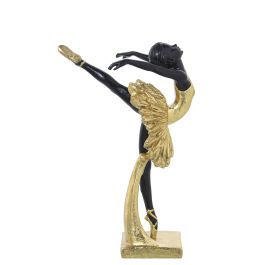 Figura Decorativa Alexandra House Living Negro Dorado Plástico Bailarina 14 x 18 x 26 cm Precio: 37.59000036. SKU: B1BJ3M4XZH