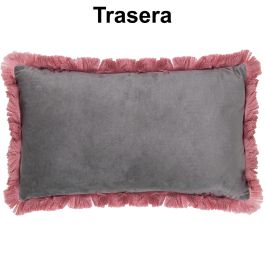 Cojín Alexandra House Living Gris Rosa Textil 50 x 30 cm