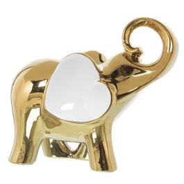 Figura Decorativa Alexandra House Living Blanco Cerámica Elefante Dorado 12 x 25 x 22 cm Precio: 43.49999973. SKU: B16P63BLCV