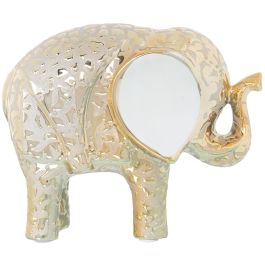 Figura Decorativa Alexandra House Living Blanco Cerámica Elefante Dorado 9 x 19 x 16 cm Precio: 34.50000037. SKU: B1CG4T8TG9