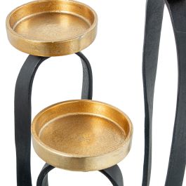 Candelabro Alexandra House Living Negro Aluminio