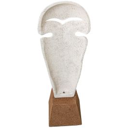 Figura Decorativa Alexandra House Living Blanco Aluminio Rostro 13 x 10 x 39 cm