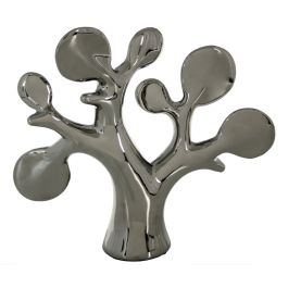 Figura Decorativa Alexandra House Living Cerámica Árbol Abstracto Plateado 8 x 26 x 23 cm Precio: 34.59000017. SKU: B1549DDXHF