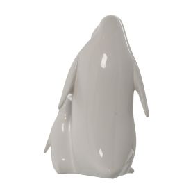Figura Decorativa Alexandra House Living Blanco Cerámica Pingüino 18 x 18 x 31 cm