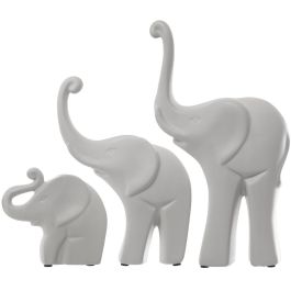 Set de Figuras Alexandra House Living Blanco Cerámica Elefante (3 Piezas)