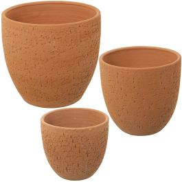 Set de Maceteros Alexandra House Living Natural Cerámica (3 Piezas) Precio: 48.50000045. SKU: B1EKQVDDYY