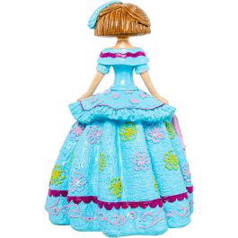 Figura Decorativa Alexandra House Living Celeste Plástico Vestido 15 x 15 x 21 cm