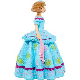 Figura Decorativa Alexandra House Living Celeste Plástico Vestido 15 x 15 x 21 cm