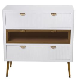 Cómoda Alexandra House Living Blanco Madera 80 x 40 x 80 cm