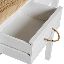 Consola Alexandra House Living Blanco Marrón Madera 90 x 81 x 28 cm