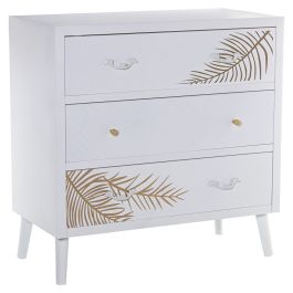 Cómoda Alexandra House Living Blanco Dorado Madera 80 x 80 x 40 cm Precio: 380.5449994555. SKU: B199DLLYSY