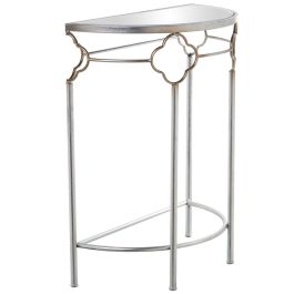 Consola Alexandra House Living Transparente Plateado Metal 60 x 75 x 31 cm