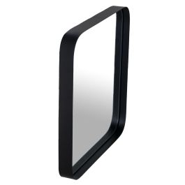 Espejo de pared Alexandra House Living Negro Metal Cuadrado 4 x 37 x 37 cm