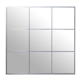 Espejo de pared Alexandra House Living Plateado Metal Ventana 6 x 113 x 113 cm