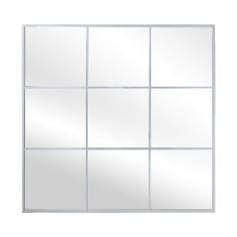 Espejo de pared Alexandra House Living Blanco Metal Ventana 6 x 113 x 113 cm