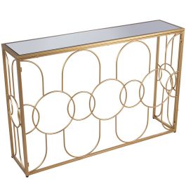 Consola Alexandra House Living Transparente Dorado Metal 120 x 80 x 28 cm Precio: 227.2258998427. SKU: B1HJARD5PJ