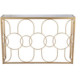 Consola Alexandra House Living Transparente Dorado Metal 120 x 80 x 28 cm