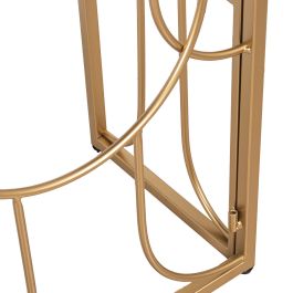 Consola Alexandra House Living Transparente Dorado Metal 120 x 80 x 28 cm