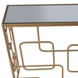 Consola Alexandra House Living Transparente Dorado Metal 120 x 80 x 28 cm