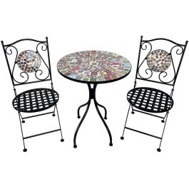 Conjunto de Mesa con 2 Sillas Alexandra House Living Multicolor 60 x 71 x 60 cm Mosaico Precio: 281.324999516. SKU: B12AB32NGH