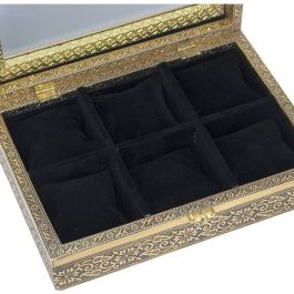 Caja para Relojes Alexandra House Living Negro Dorado Metal 20 x 28 x 20 cm