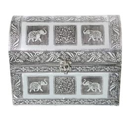 Caja-Joyero Alexandra House Living Plateado Metal 25 x 18 x 15 cm