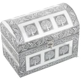 Caja-Joyero Alexandra House Living Plateado Metal 25 x 18 x 15 cm Precio: 33.5049007018. SKU: B1FNDVCWKK