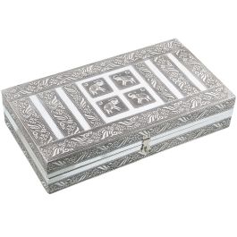 Caja-Joyero Alexandra House Living Plateado Metal 38 x 8 x 20 cm Precio: 37.1348994676. SKU: B1G4T7NXSH