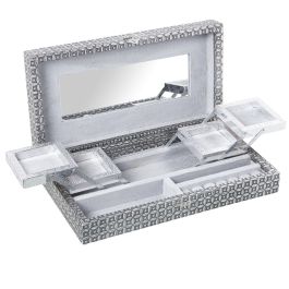 Caja-Joyero Alexandra House Living Plateado Metal 38 x 8 x 20 cm