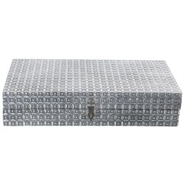 Caja-Joyero Alexandra House Living Plateado Metal 38 x 8 x 20 cm