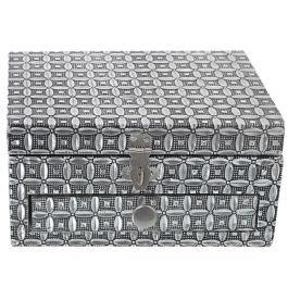 Caja-Joyero Alexandra House Living Plateado Metal 18 x 9 x 13 cm