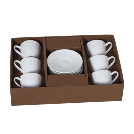 Juego de 6 Tazas de Café Alexandra House Living Porcelana 90 ml