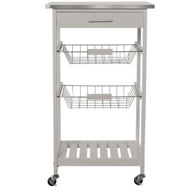 Carro de Cocina Alexandra House Living Blanco 47 x 81 x 37 cm