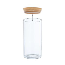 Bote Alexandra House Living 82450 Transparente Bambú Cristal 1 L