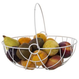 Frutero Alexandra House Living Blanco Metal 29 x 22 x 12/24,5 cm