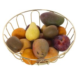 Frutero Alexandra House Living Dorado Metal 28 x 10 cm